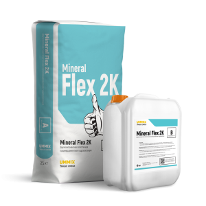 Двухкомпонентная эластичная гидроизоляция Ummix Mineral Flex 2K компонент B (канистра, 10 кг)