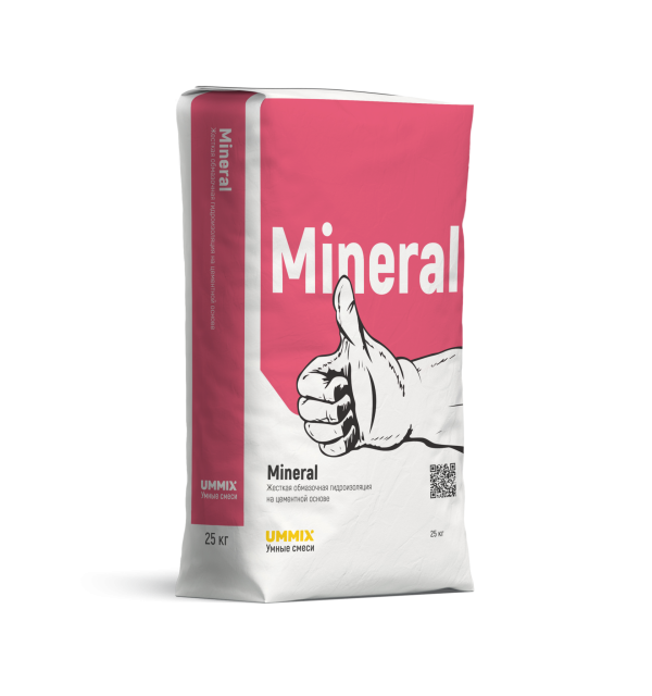 Жесткая цементная обмазочная гидроизоляция Ummix Mineral (мешок, 25 кг)